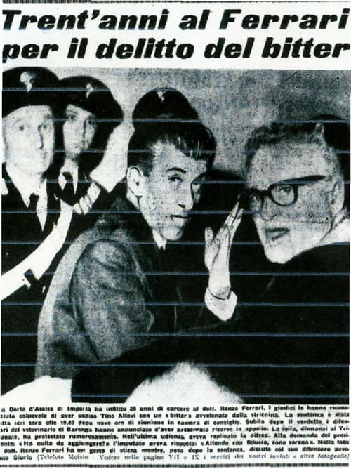 La foto notizia sulla prima pagina de La Sampa sulla condanna del dott. Ferrari