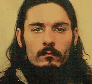 Il presunto satanista Andrea Volpe, capo delle presunte "Bestie di Satana"