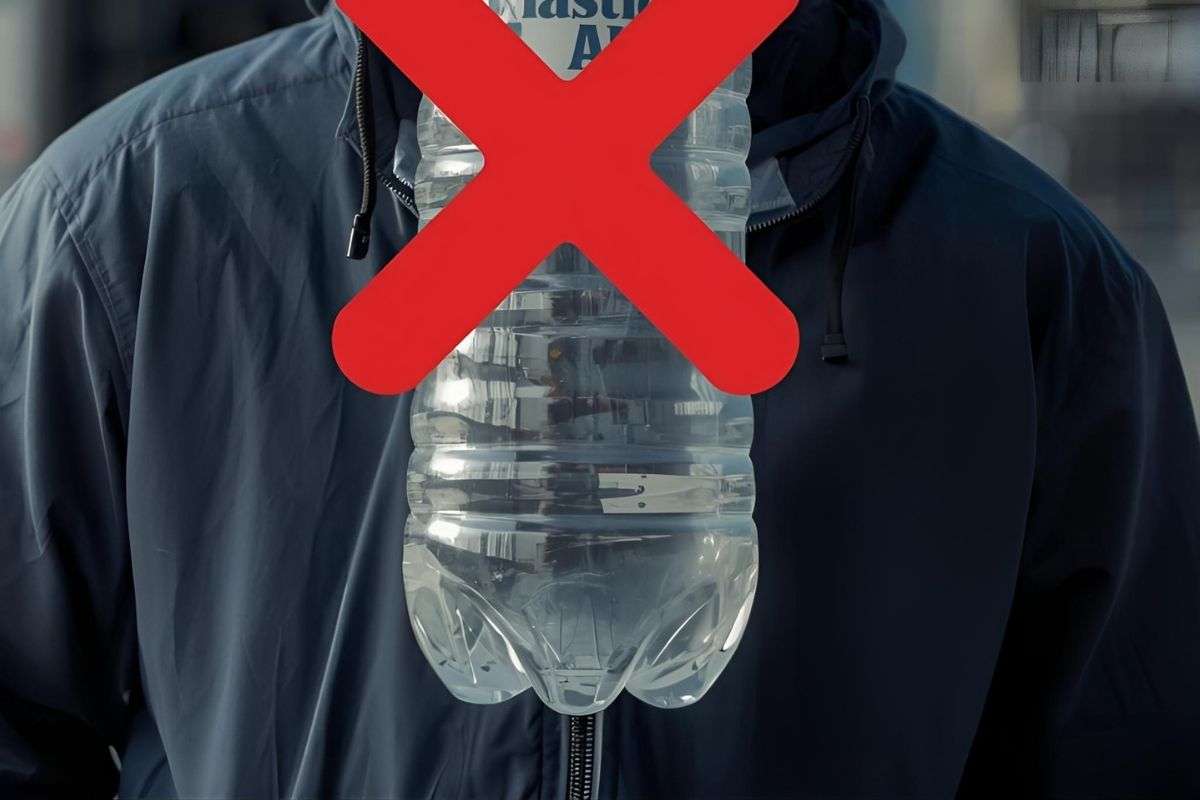 Allarme bottiglie di plastica