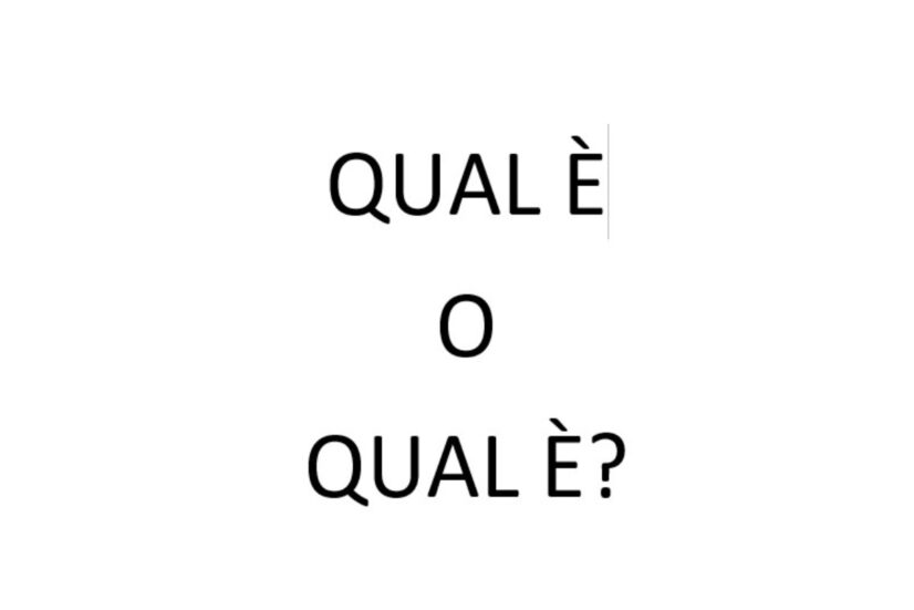 Qual è, come si scrive?