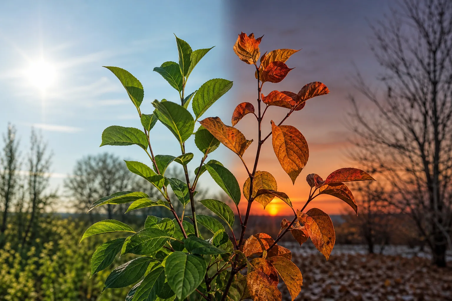 Come le piante riconoscono l'autunno: la fotoperiodicità, non la temperatura